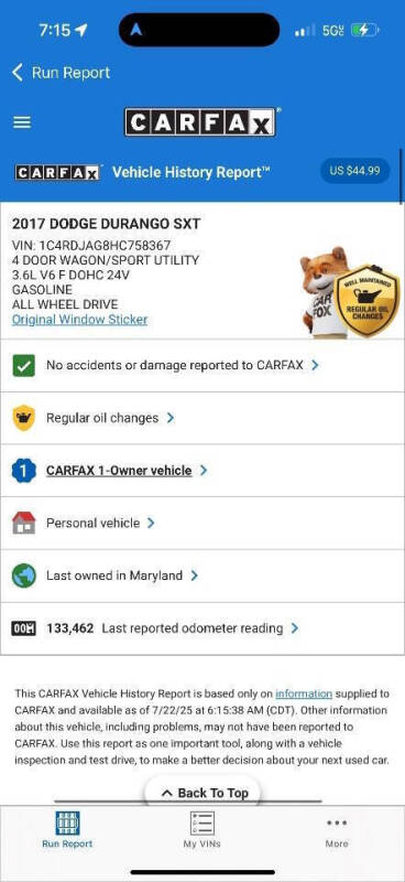 2017 Dodge Durango SXT