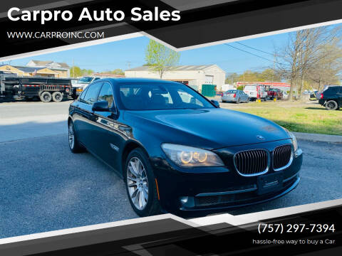 2011 BMW 7 Series for sale at Carpro Auto Sales in Chesapeake VA