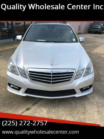 2010 Mercedes-Benz E-Class for sale at Quality Wholesale Center Inc in Baton Rouge LA