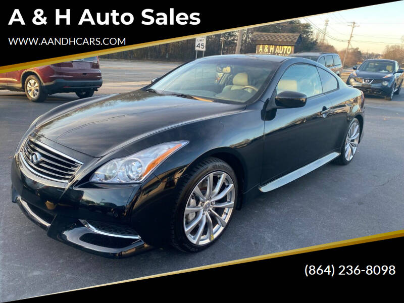 2010 Infiniti G37 Coupe for sale at A & H Auto Sales in Greenville SC
