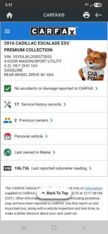 2016 Cadillac Escalade ESV Premium Collection