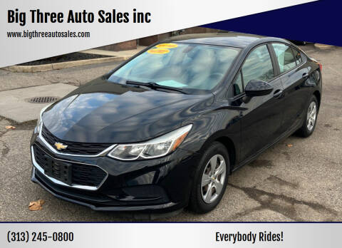 2017 Chevrolet Cruze for sale at Big Three Auto Sales inc in Detroit MI