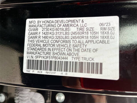 2023 Honda Ridgeline RTL