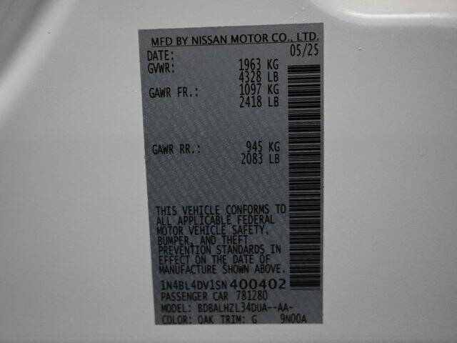 2025 Nissan Altima 2.5 SV