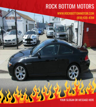 2007 BMW 6 Series for sale at Rock Bottom Motors in North Hollywood CA
