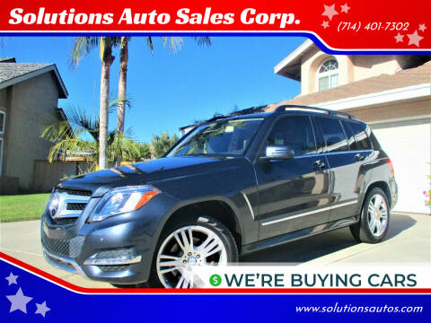 2013 Mercedes-Benz GLK for sale at Solutions Auto Sales Corp. in Orange CA