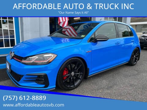 2019 Volkswagen Golf GTI for sale at AFFORDABLE AUTO & TRUCK INC in Virginia Beach VA