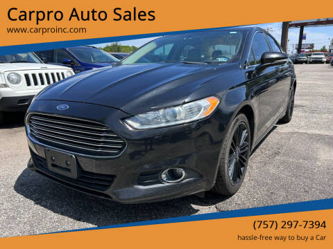 2014 Ford Fusion for sale at Carpro Auto Sales in Chesapeake VA