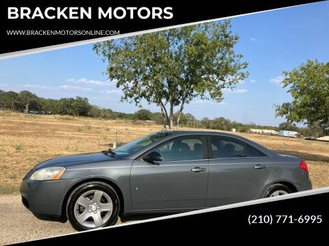 2009 Pontiac G6 for sale at BRACKEN MOTORS in San Antonio TX