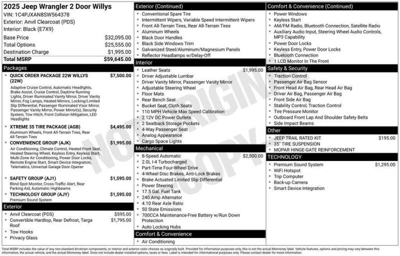 2025 Jeep Wrangler Willys