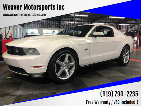 2011 Ford Mustang for sale at Weaver Motorsports Inc in Cary NC
