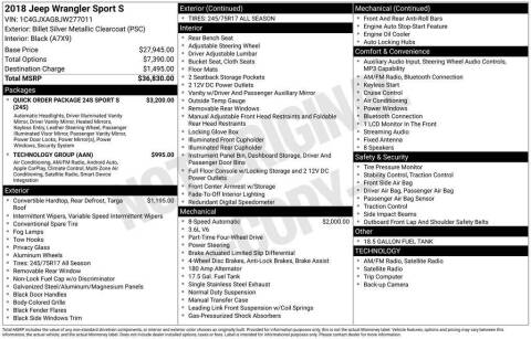 2018 Jeep Wrangler Sport S