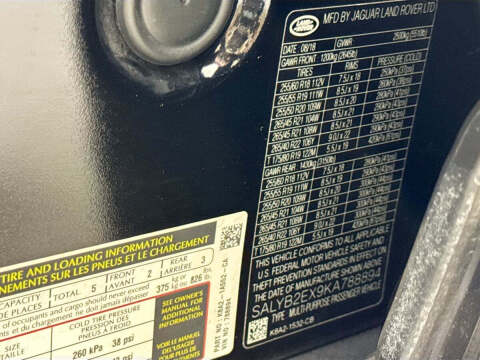 2019 Land Rover Range Rover Velar P250 S