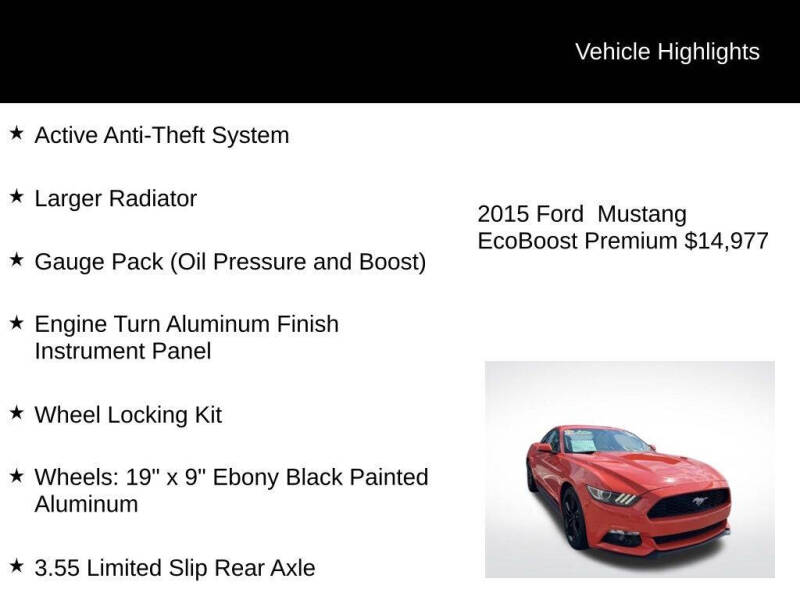 2015 Ford Mustang EcoBoost Premium