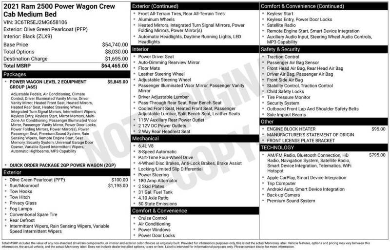 2021 RAM 2500 Power Wagon