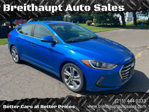 2018 Hyundai Elantra for sale at Breithaupt Auto Sales in Hatboro PA