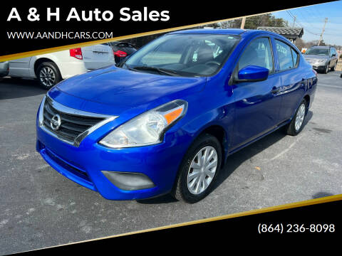 2016 Nissan Versa for sale at A & H Auto Sales in Greenville SC