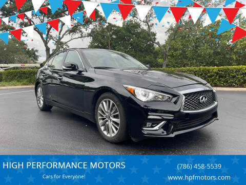 2018 Infiniti Q50 for sale at HIGH PERFORMANCE MOTORS in Hollywood FL