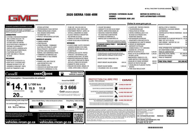 2020 GMC Sierra 1500