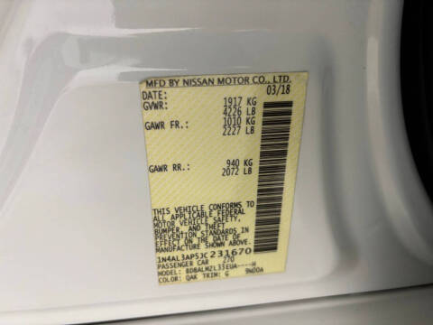 2018 Nissan Altima 2.5 SV