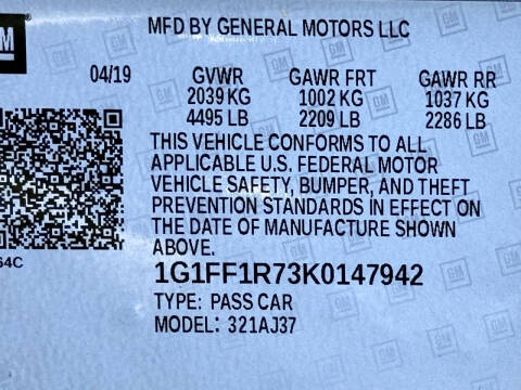 2019 Chevrolet Camaro SS