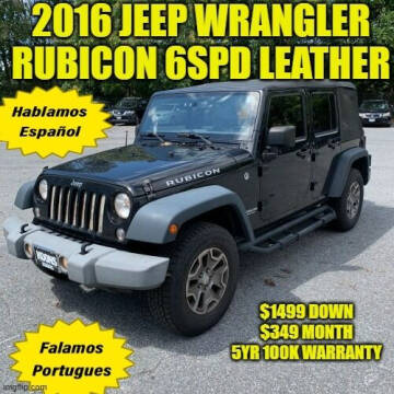 2016 Jeep Wrangler Unlimited for sale at D&D Auto Sales, LLC in Rowley MA