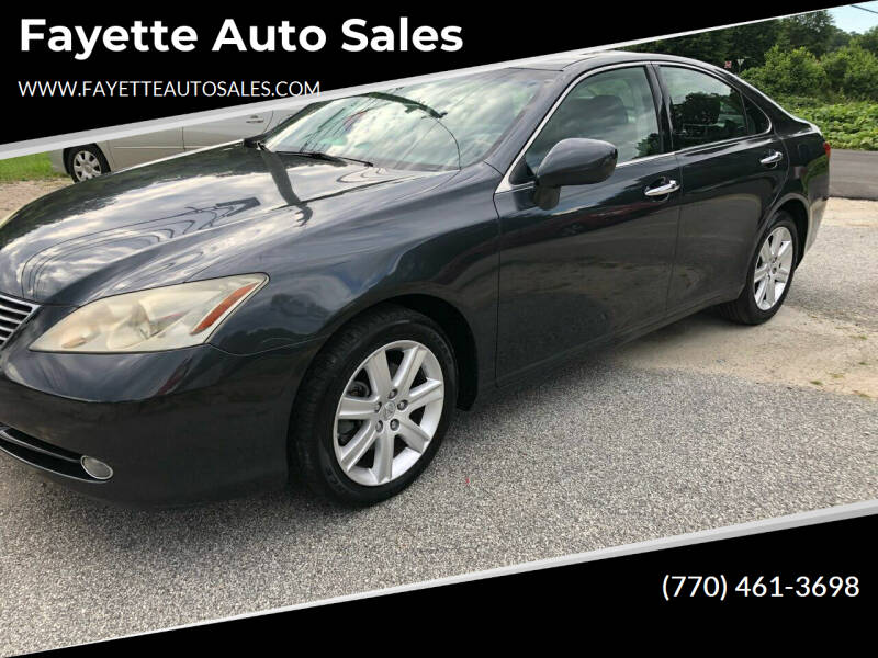 2007 Lexus ES 350 for sale at Fayette Auto Sales in Fayetteville GA