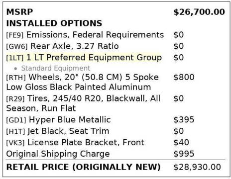 2018 Chevrolet Camaro LT