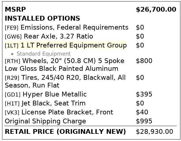 2018 Chevrolet Camaro LT