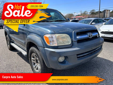 2005 Toyota Sequoia for sale at Carpro Auto Sales in Chesapeake VA