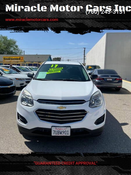 2017 Chevrolet Equinox for sale at Miracle Motor Cars Inc. in Victorville CA