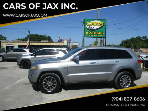 2016 Jeep Grand Cherokee for sale at CARS OF JAX INC. in Jacksonville FL