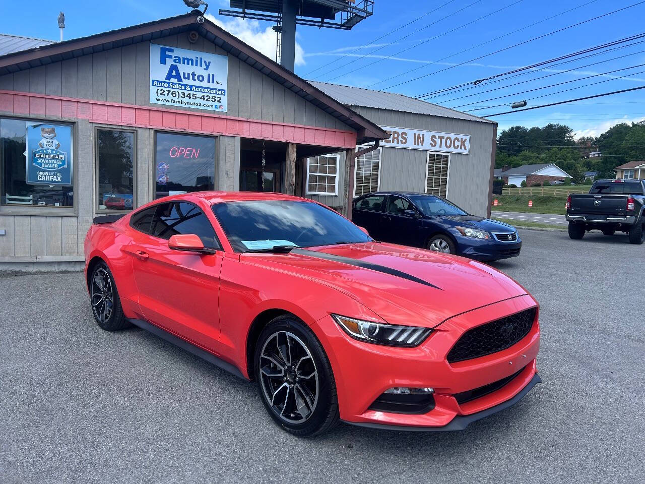 Orange 2016 Ford Mustang V6 V6 2dr Fastback 2