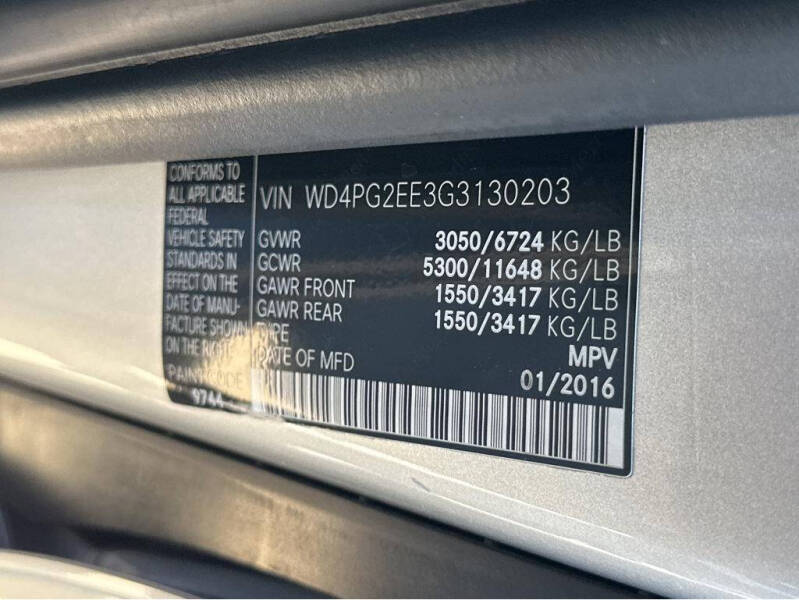 2016 Mercedes-Benz Metris Passenger