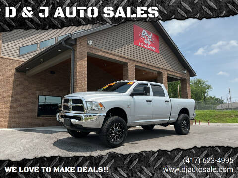 2018 RAM 2500 for sale at D & J AUTO SALES in Joplin MO