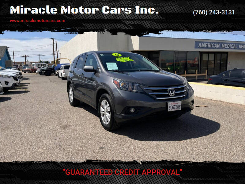 2013 Honda CR-V for sale at Miracle Motor Cars Inc. in Victorville CA