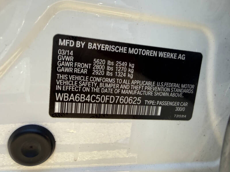 2015 BMW 6 Series 650i xDrive Gran Coupe