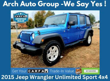 2015 Jeep Wrangler Unlimited for sale at Arch Auto Group in Eatonton GA