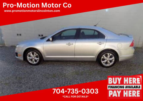 2012 Ford Fusion for sale at Pro-Motion Motor Co in Lincolnton NC