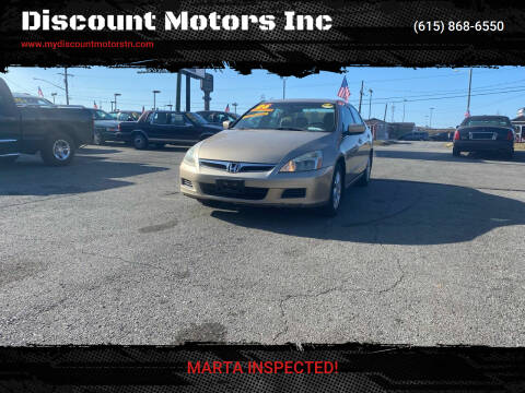 2006 Honda Accord for sale at Discount Motors Inc in Madison TN