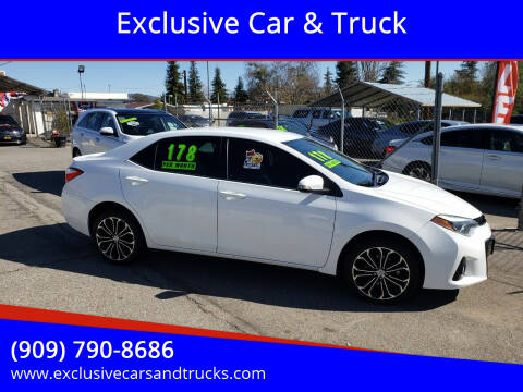 2016 Toyota Corolla for sale at Exclusive Car & Truck in Yucaipa CA