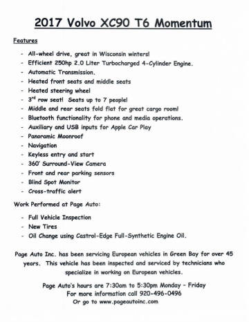 2017 Volvo XC90 T6 Momentum