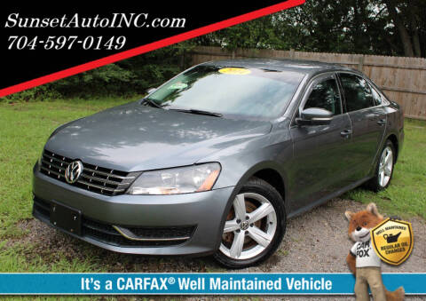 2014 Volkswagen Passat for sale at Sunset Auto in Charlotte NC