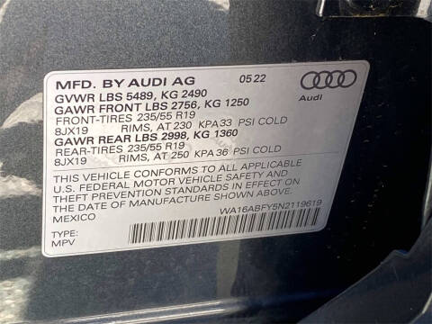 2022 Audi Q5 Sportback quattro S line Prestige 45 TFSI