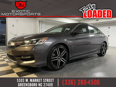 2016 Honda Accord for sale at Exotic Motorsports in Greensboro NC