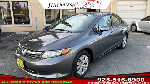 2012 Honda Civic for sale at JIMMY'S AUTO WHOLESALE in Brentwood CA