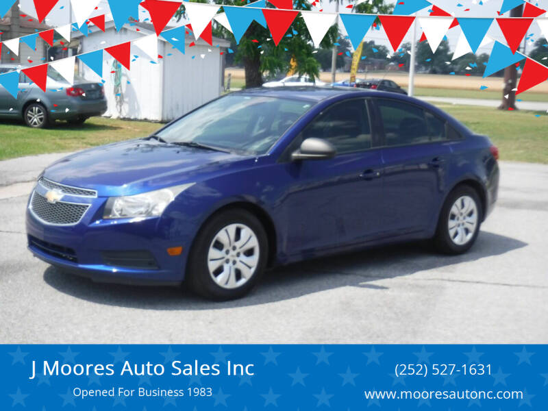 2013 Chevrolet Cruze for sale at J Moores Auto Sales Inc in Kinston NC