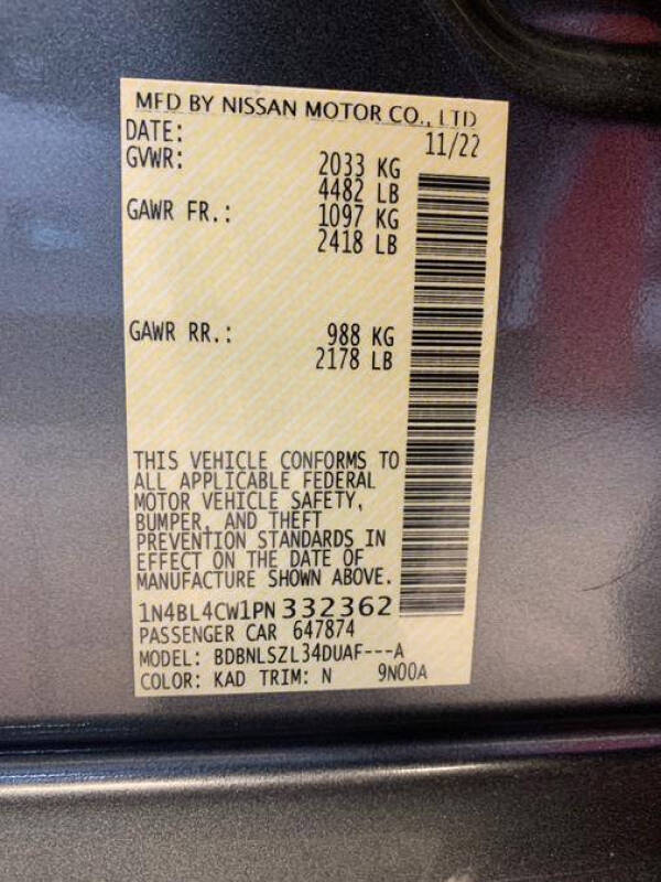 2023 Nissan Altima 2.5 SR