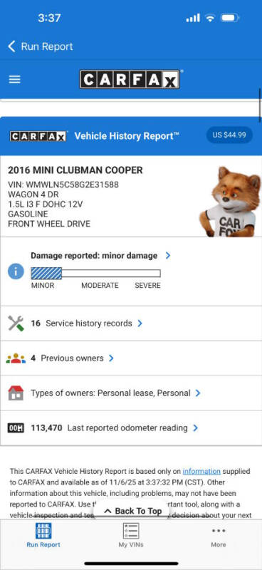 2016 MINI Clubman Cooper
