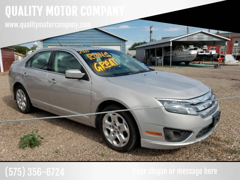 2010 Ford Fusion for sale at QUALITY MOTOR COMPANY in Portales NM
